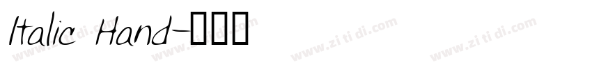 Italic Hand字体转换
